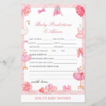 Previsão de Bebê Editável e Chá de fraldas de Cons