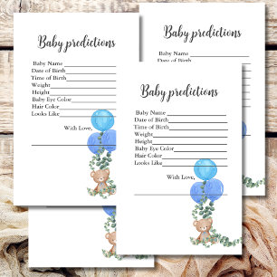 Previsão de Bebês Balão de Urso Menino Eucalyptus