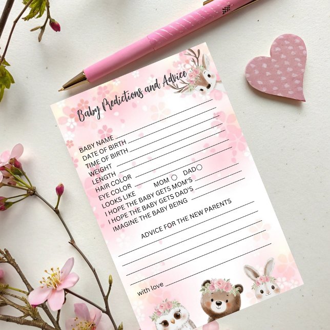 Previsão de Bebês da Woodland e Cartão de Aviso (Criador carregado)