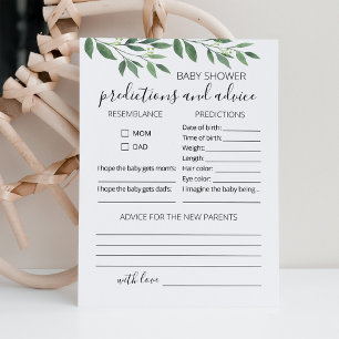 Previsão de Bebês e Cartão de Chá de fraldas de Ac