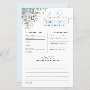 Previsão de Bebês e Cartão de Chá de fraldas de Co