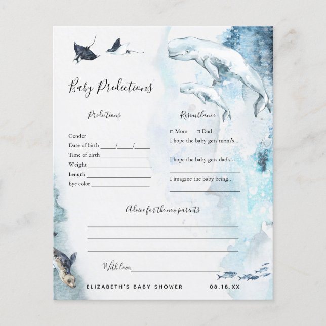 Previsão de Bebês | Jogo Chá de fraldas (Frente)