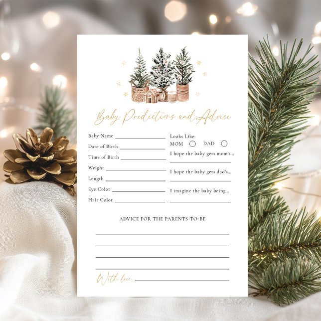 Previsão de Bebês Rústica de Inverno, Jogo de Chá  (Criador carregado)