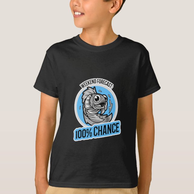 Previsão de Fim de Semana 100% Camiseta (Frente)