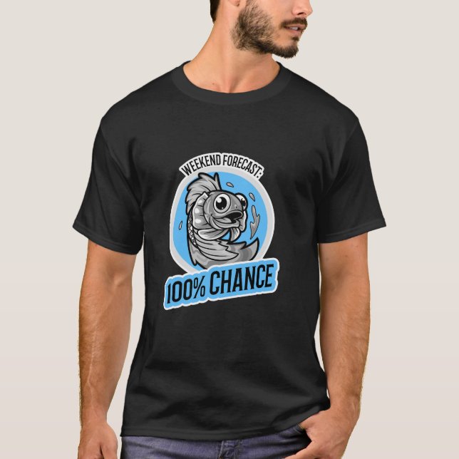 Previsão do Fim de Semana 100% Chance T-Shirt (Frente)