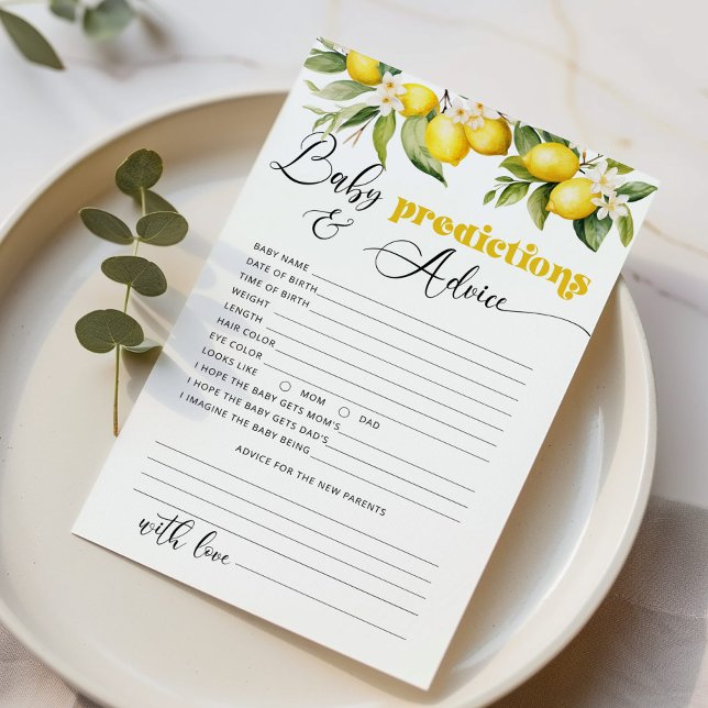 Previsão e cartão de aconselhamento para o Lemon B (Criador carregado)