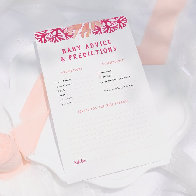 Previsão e jogo de conselho de bebês de coral rosa (Criador carregado)