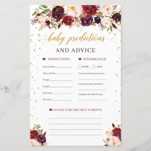 Previsão floral de bebês e jogo de aconselhamento