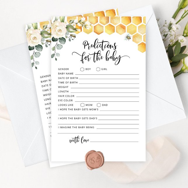 Previsões de abelhas para cartão de bebê (Criador carregado)