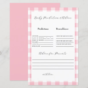 Previsões de Bebê Gingham Rosa