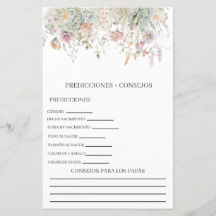 previsões de chás de fraldas em espanhol