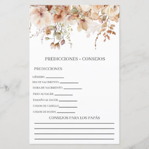 previsões de chás de fraldas em espanhol