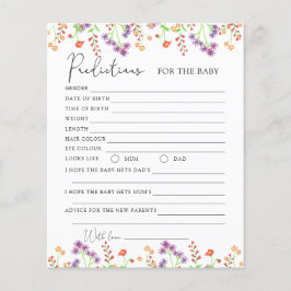 Previsões de flores silvestres para bebês