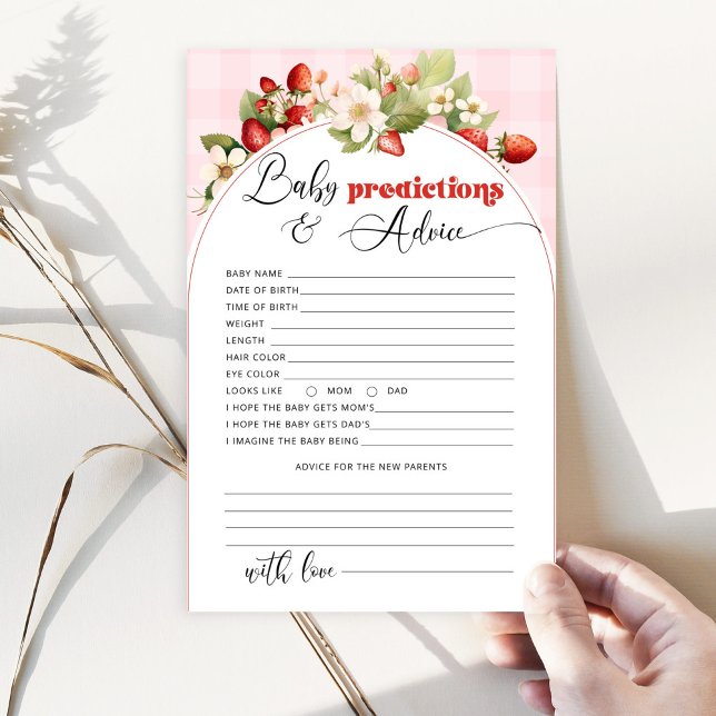 Previsões de morango e cartão de aconselhamento (Criador carregado)