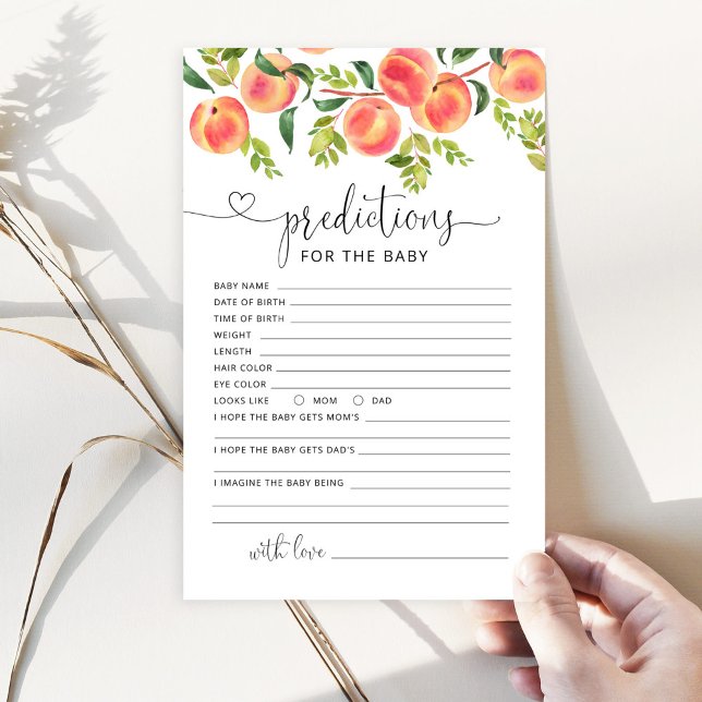 Previsões de pêssego de aquarela para bebê (Criador carregado)