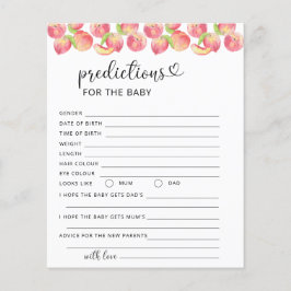 Previsões de pêssego de aquarela para bebê