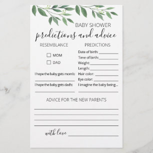 Previsões do bebê e festa do Chá de fraldas do car