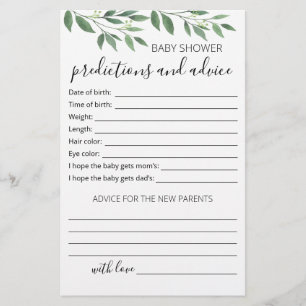 Previsões do bebê e festa do Chá de fraldas do car