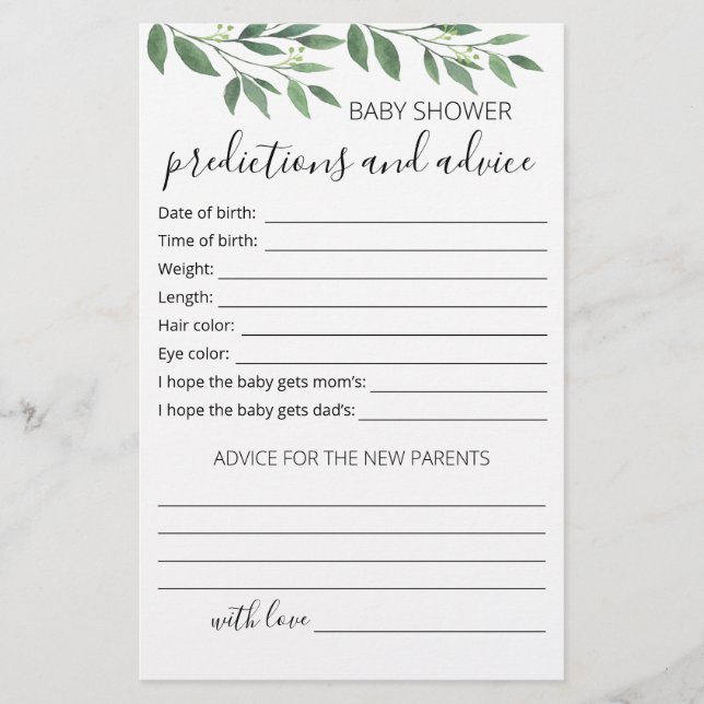 Previsões do bebê e festa do Chá de fraldas do car (Frente)