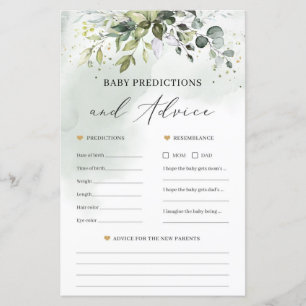 Previsões do chá de fraldas Boho e jogo de aconsel