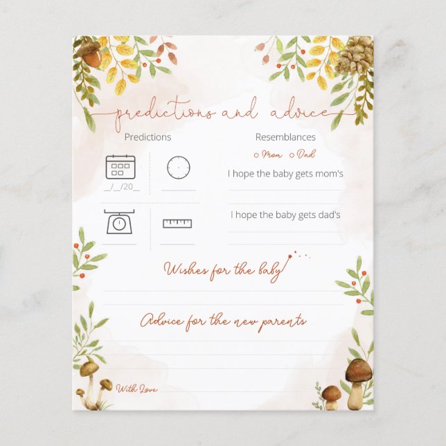 Previsões e conselhos, Chá de fraldas da floresta (Frente)