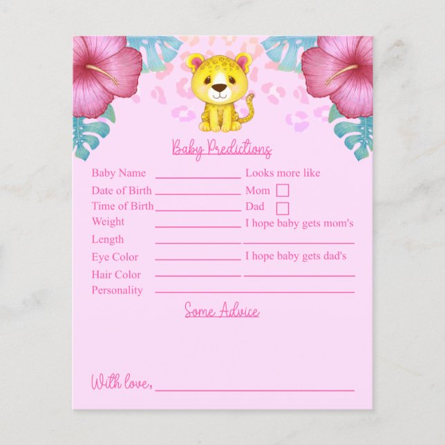 Previsões E Conselhos De Chá de fraldas-Leopardo R (Frente)