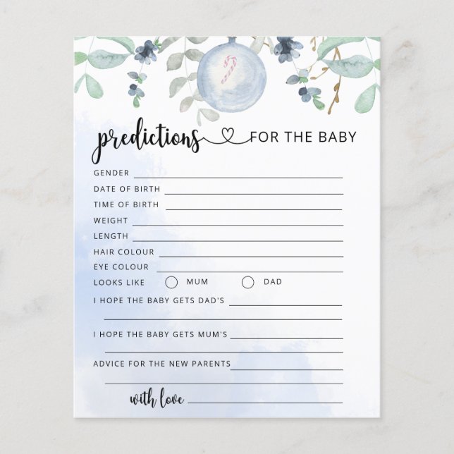 Previsões e conselhos para bebês de Natal (Frente)