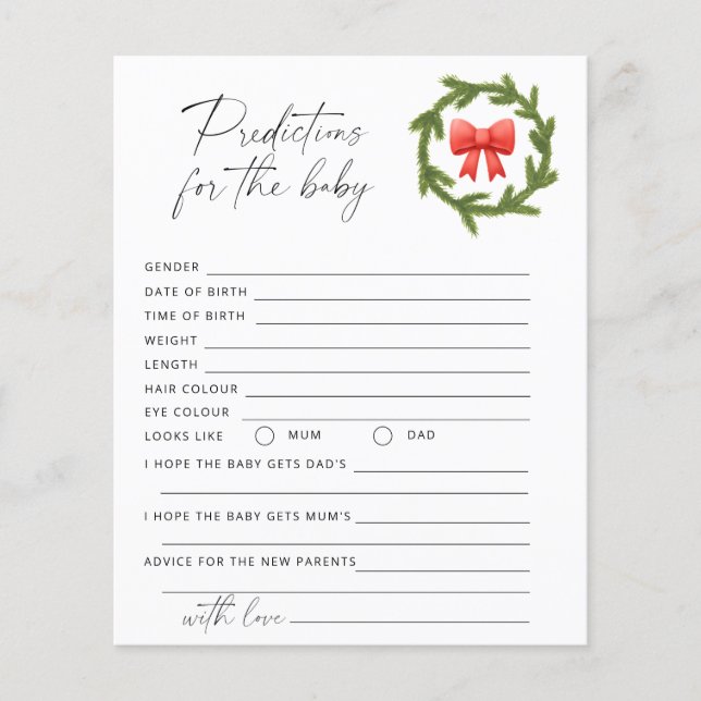 Previsões e conselhos para bebês no inverno de Nat (Frente)