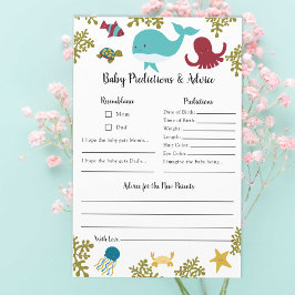 Previsões e conselhos sob o Chá de fraldas do mar