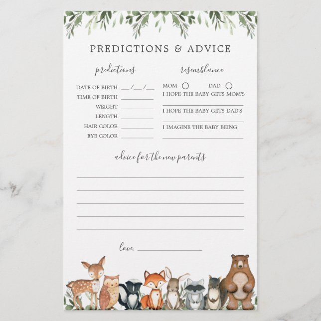 Previsões e conselhos sobre Chás de fraldas flores (Frente)