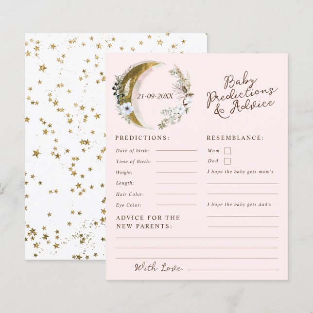 Previsões e Dicas do Pink Over The Moon Baby (Frente/Verso)