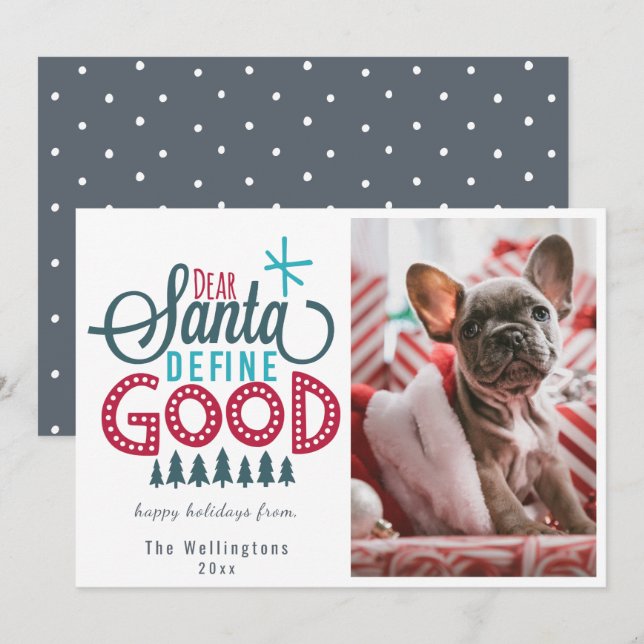 Prezados Papais noeis definem um bom cartão de fer (Frente/Verso)