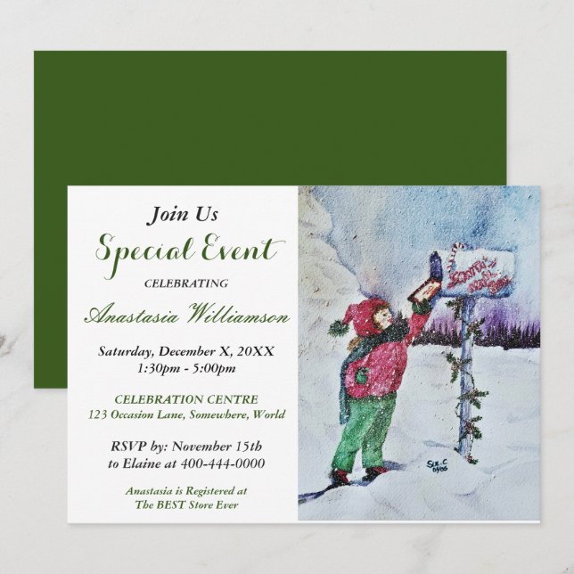 Prezados Papais noeis FESTA CONVITE (Frente/Verso)