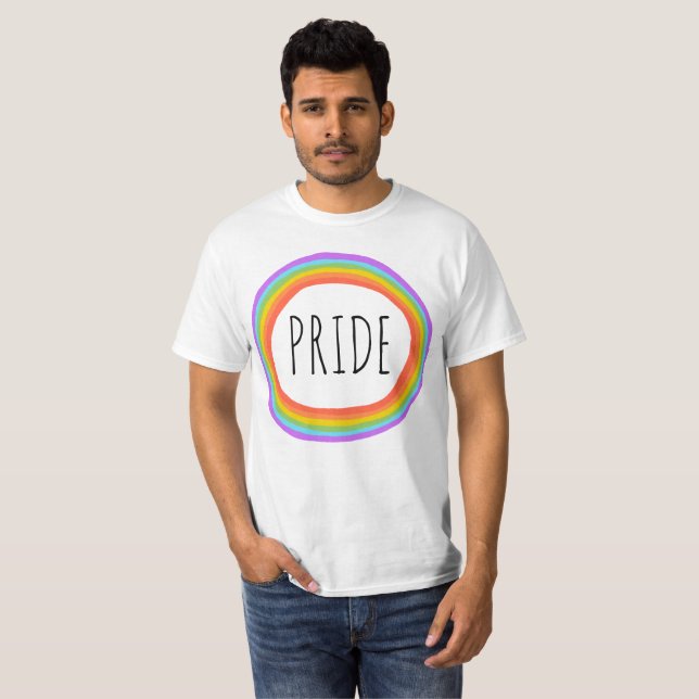 PRIDE Rainbow Circle T-Shirt (Frente Completa)