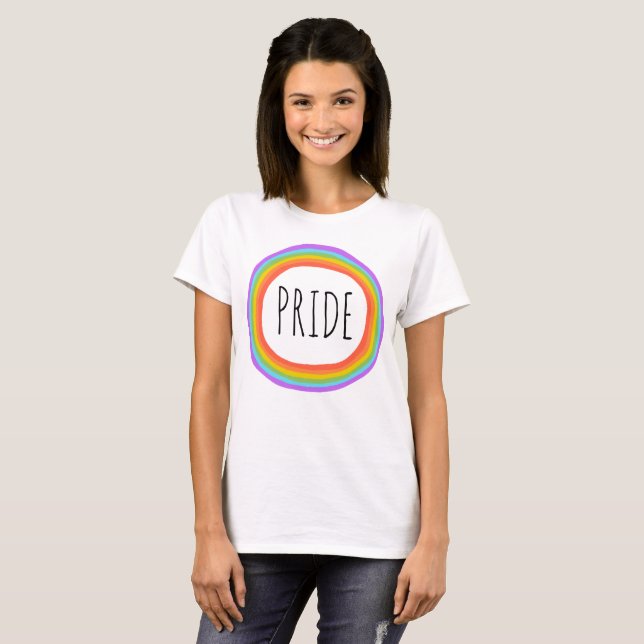 PRIDE Rainbow Circle T-Shirt (Frente Completa)
