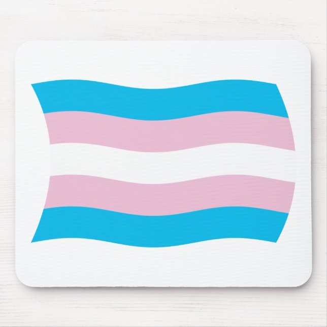 Pride Transgênero Estandarte Mouse Pad (Frente)
