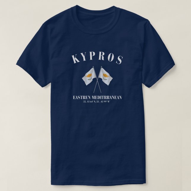 Pride Vibrant Cyprus Flag T-Shirt (Frente do Design)