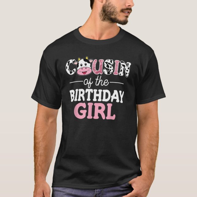 Prima da Camisa da Menina de Aniversário Fazenda V (Frente)