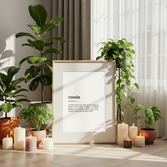 Prima Definition Poster | Funny Cousin Gift Print (Criador carregado)