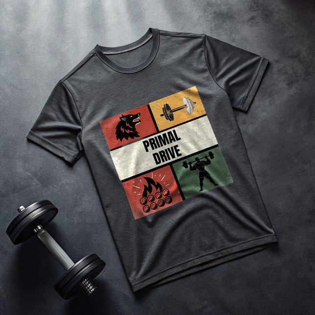 Primal Drive Gym T-Shirt – Savage Alpha Workout  (Criador carregado)