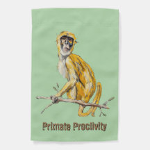 Primate Proclivity Monkey Garden Flag Weatherproof