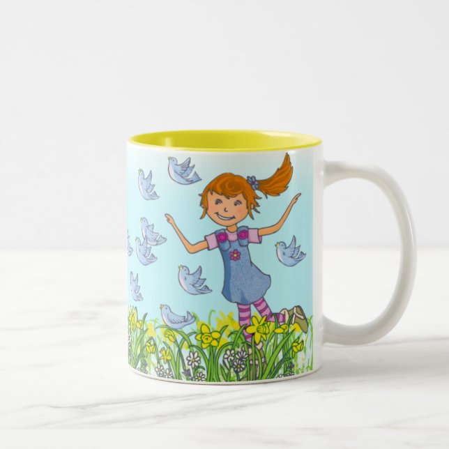 Primavera atrás de caneca de pássaro (Direita)