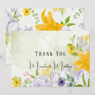 Primavera Belo Casamento Floral Obrigado Cartões