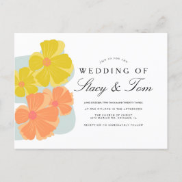 Primavera Bloom Cosmos Convite De Casamento Desenh