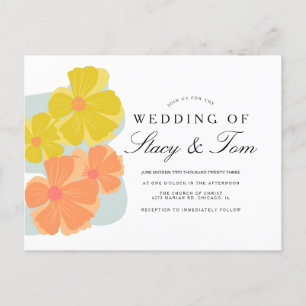 Primavera Bloom Cosmos Convite De Casamento Desenh