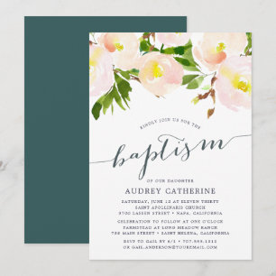 Primavera Blush Convite Baptism