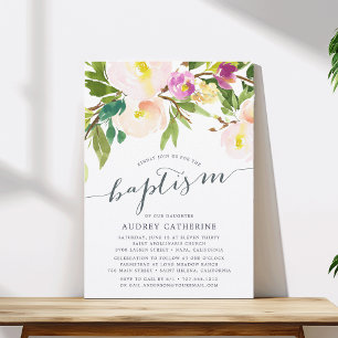 Primavera Blush Convite Baptism