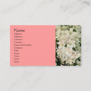 Primavera Branco Brilhante Cartão de visita de fo