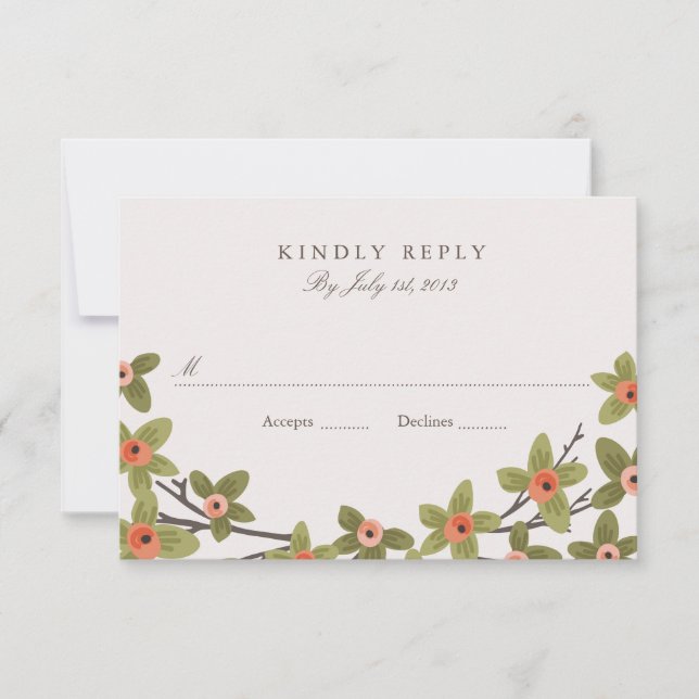 Primavera Buds Wedding RSVP (Frente)