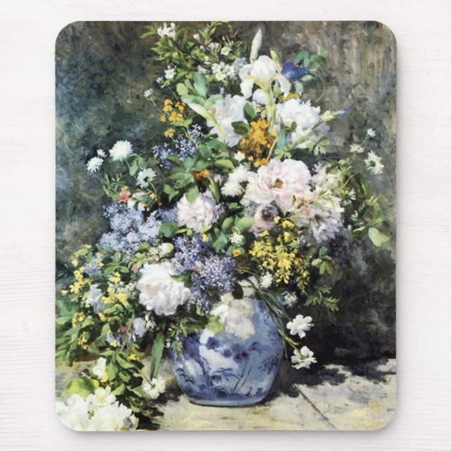 "Primavera Buquê" de Renoir - Mousepad (Frente)